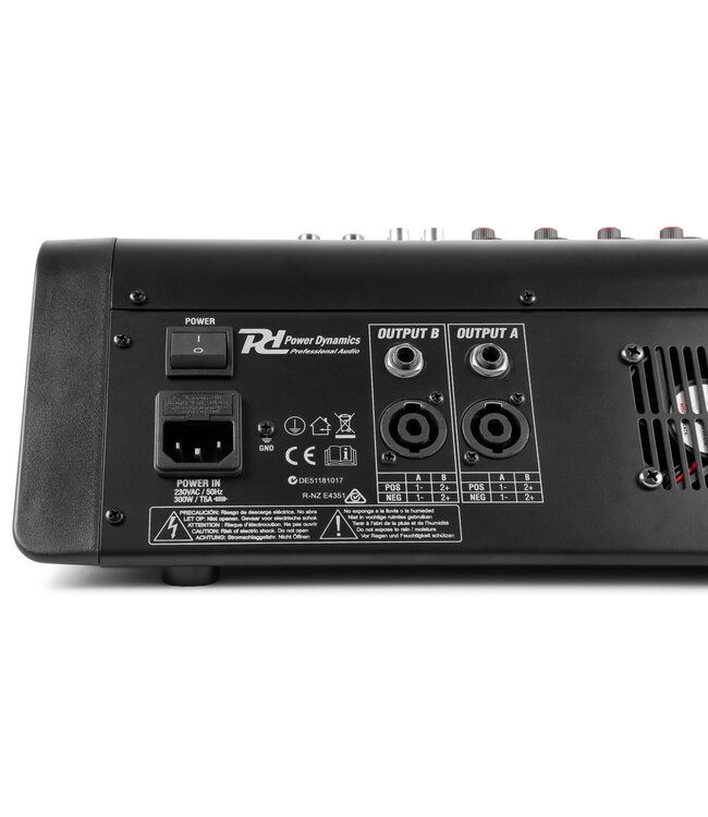 Power Dynamics PDM-M804A 8kanaals mixer met versterker