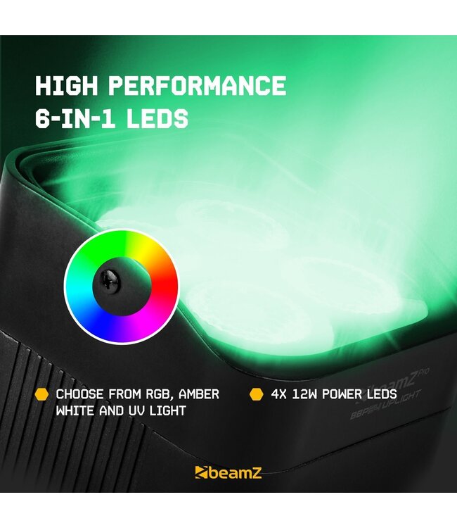 Beamz BBP54 set van 4 Uplights met tas