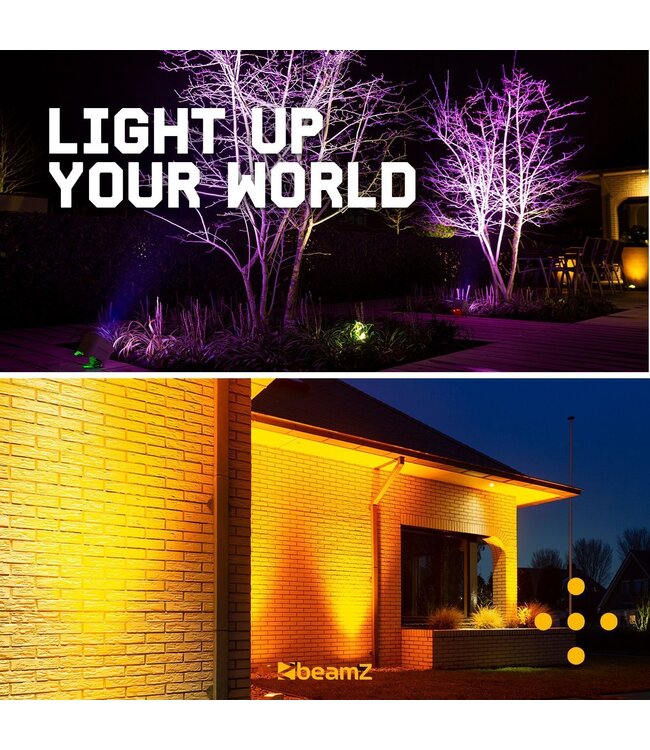 Beamz BBP54 set van 4 Uplights met tas