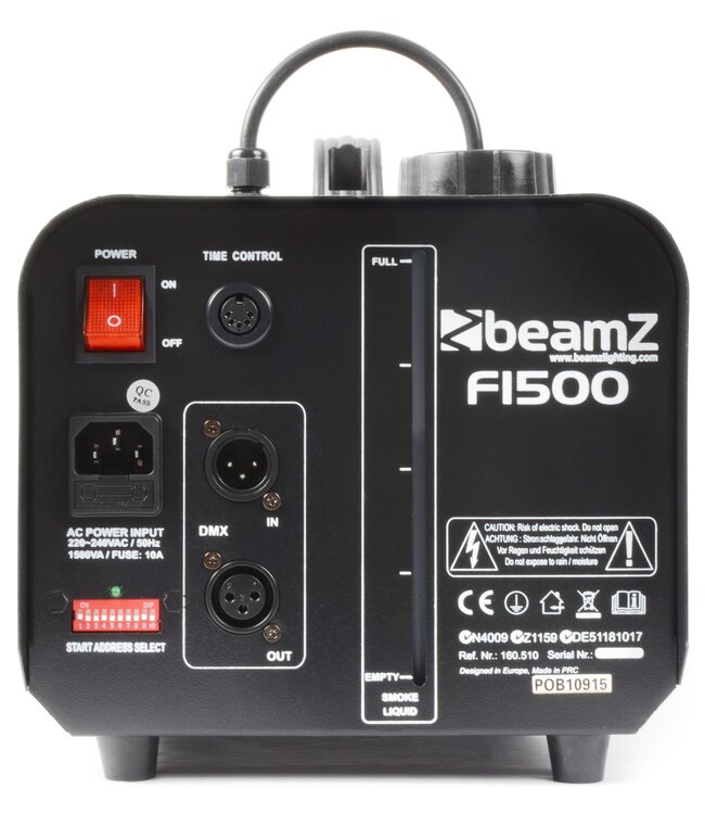 Beamz F1500 fazer dmx