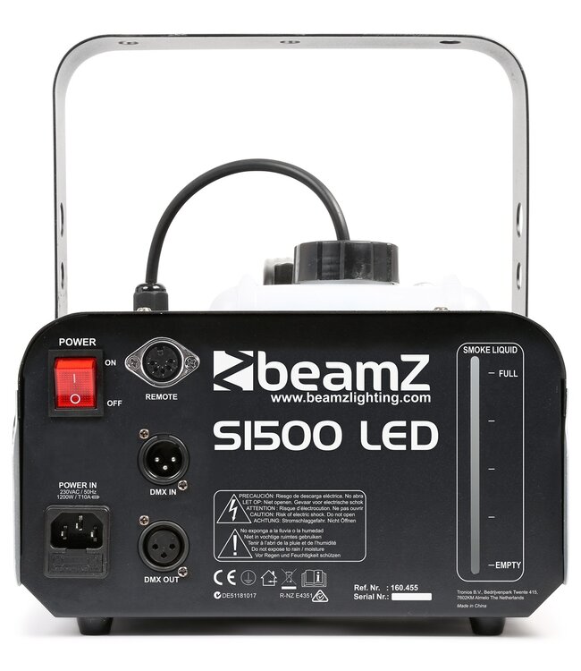 Beamz S1500led rookmachine dmx