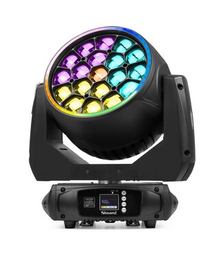 Beamz Beamz MHL1940 LED zoom wash Movinghead met led ring