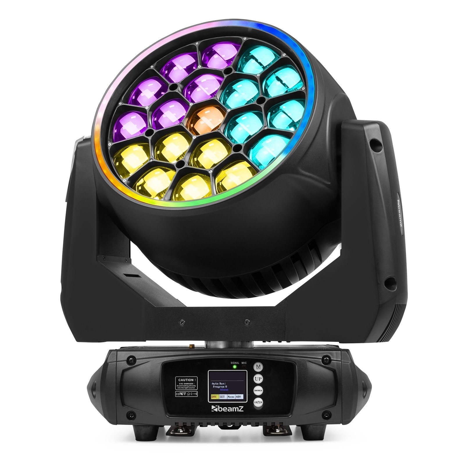 Beamz MHL1940 LED zoom wash Movinghead met led ring