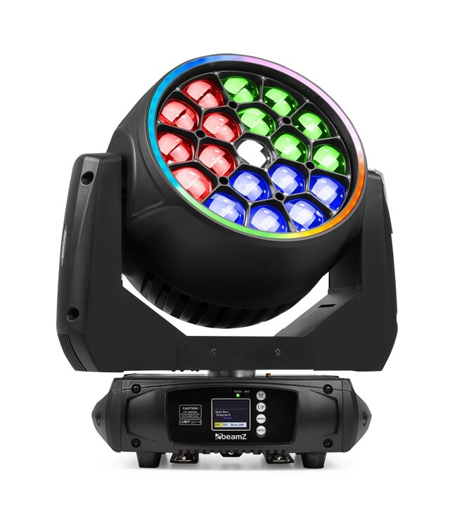 Beamz MHL1940 LED zoom wash Movinghead met led ring