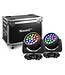 Beamz MHL1940 wash zoom movinghead set 2x in case