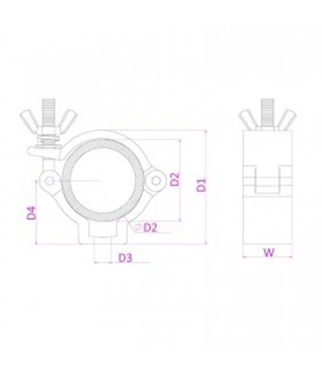 Beamz BC50 100 half coupler truss haak