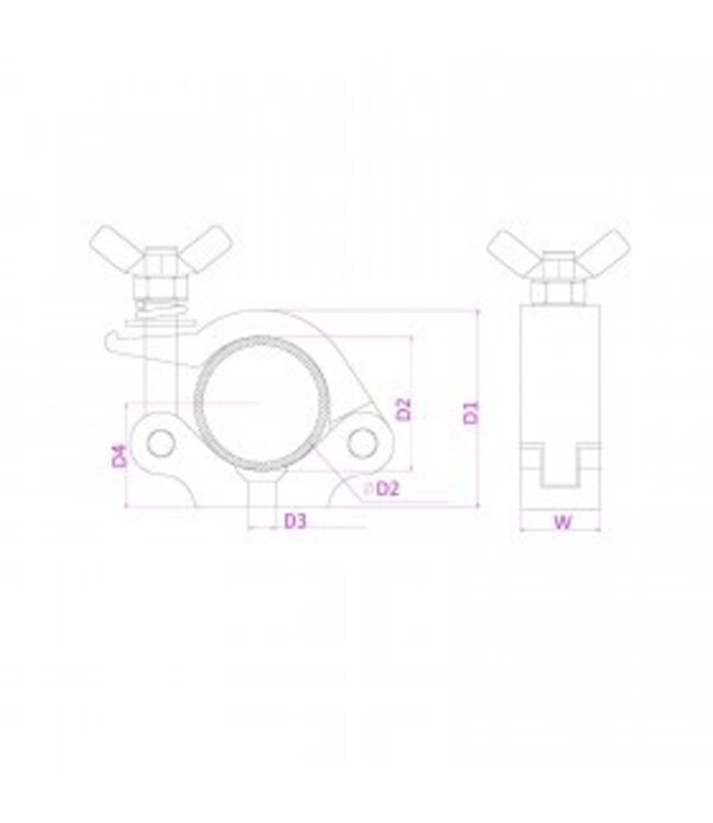 Beamz B50-200 half coupler truss haak