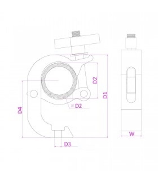 Beamz BC50B 250 quick trigger truss klem