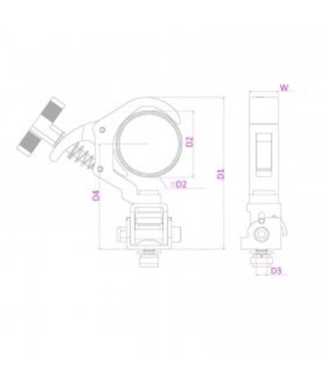 Beamz BC50B-150F vouwbare truss quick klem