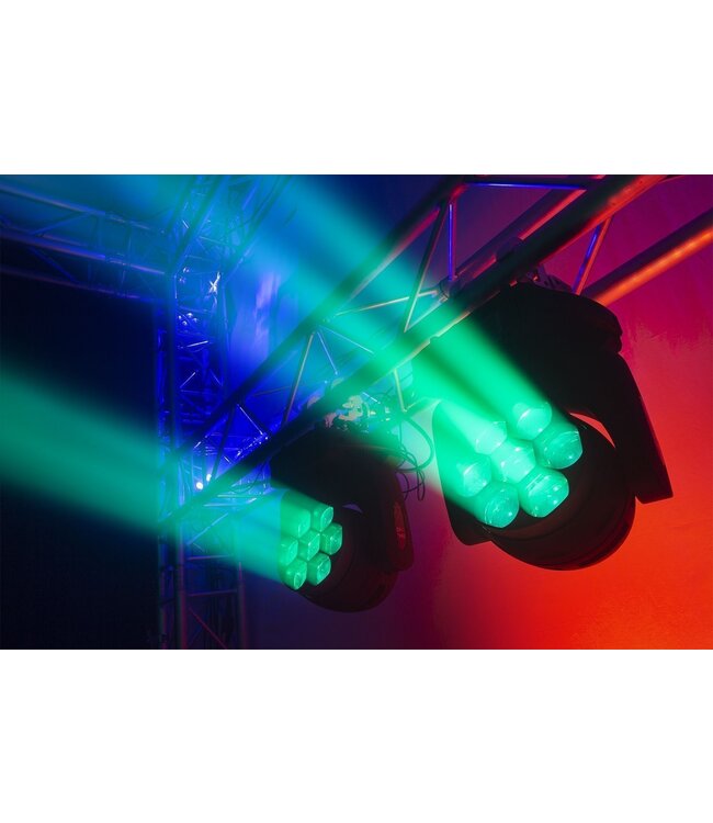Demo Beamz MHL740 led wash zoom movinghead set