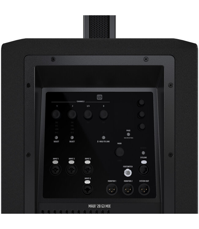 LD Systems MAUI 28 G3 MIX Kolomspeaker met ingebouwde mixer zwart/wit