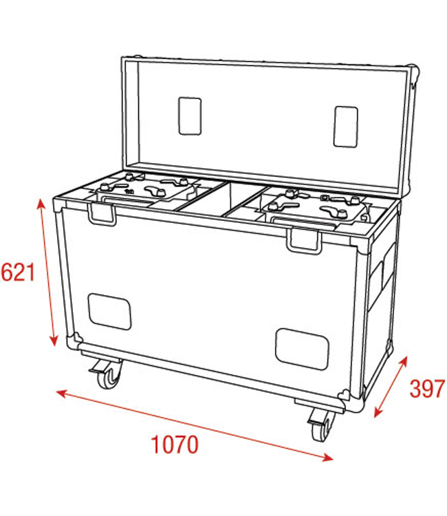 Showtec Case for 2x Phantom 250 Spot