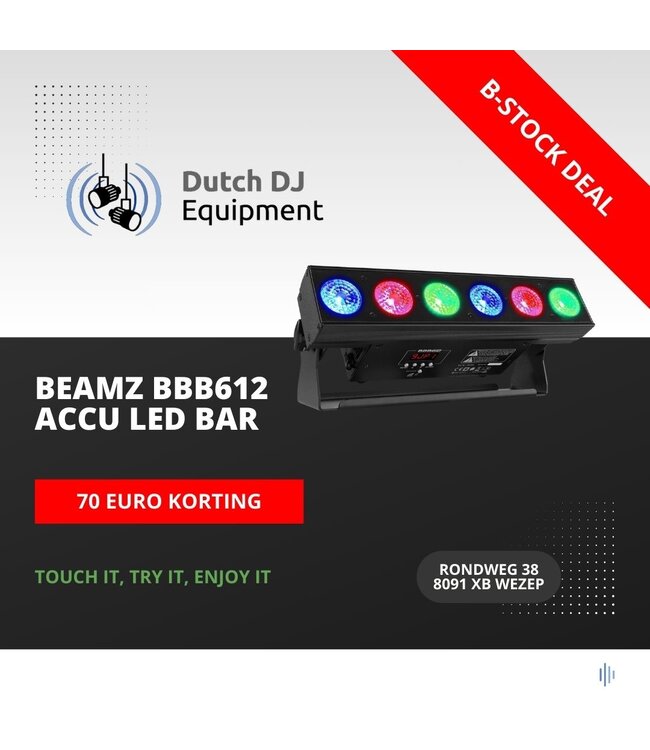 Beamz B-stock BeamZ BBB612 accu LED BAR