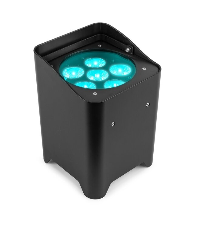 Beamz BBP62 accu uplight 6 stuks in flightcase