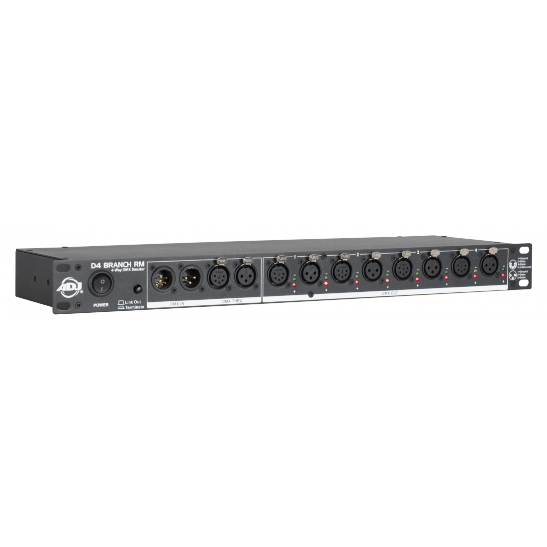ADJ D4 branch RM DMX splitter booster