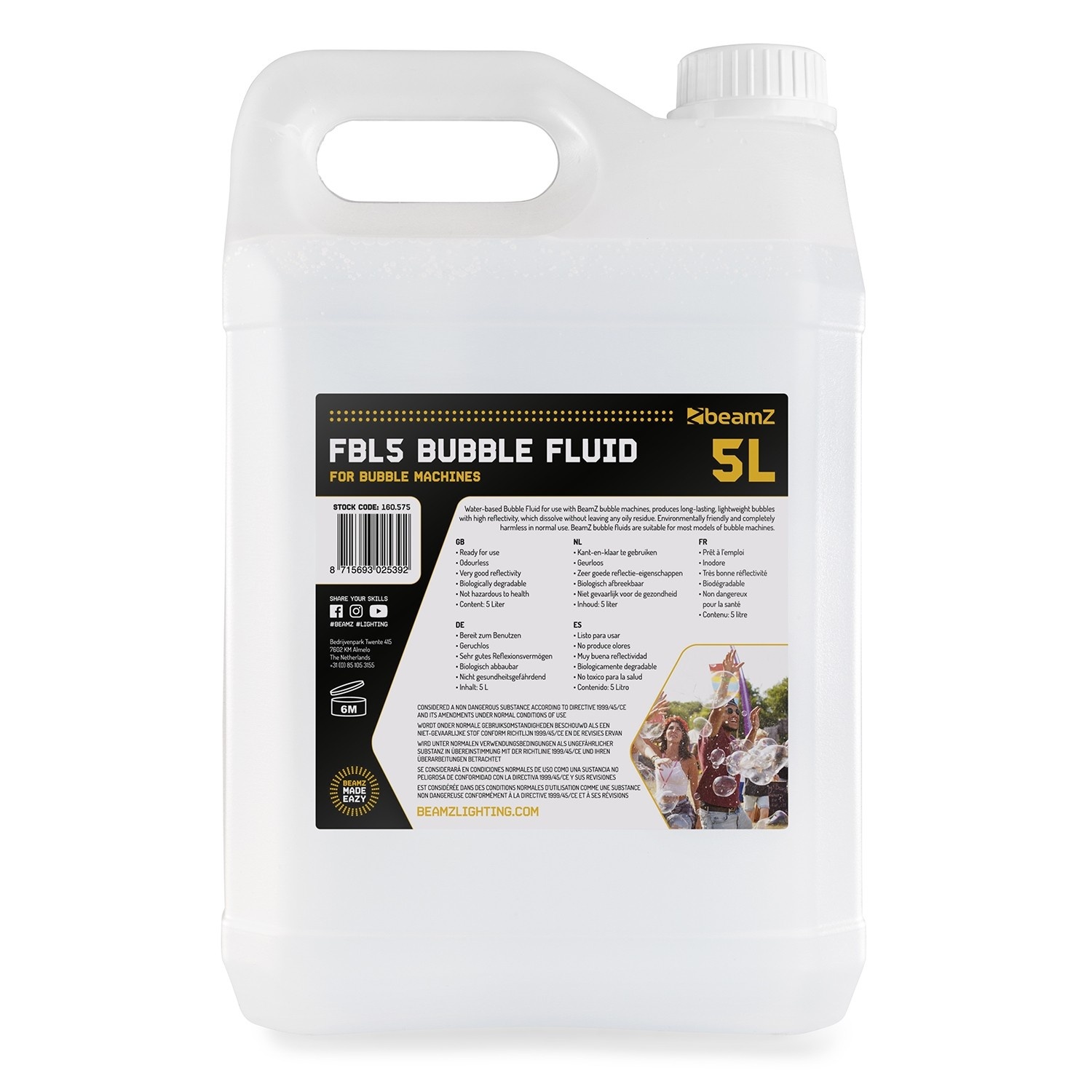 Beamz FBL5 Bubble vloeistof