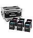 Beamz BBP62 accu uplight 6 stuks in flightcase