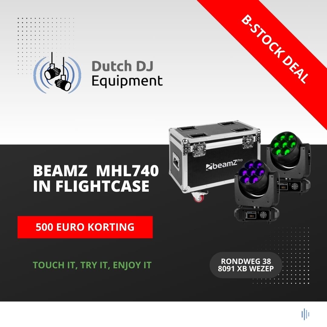 Beamz Demo MHL740 led wash zoom movinghead set