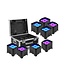 Beamz 8x BBP94W accu Uplight in flightcase