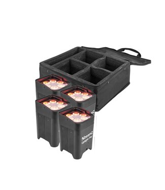 Beamz BBP96 Uplight set 4x met tas