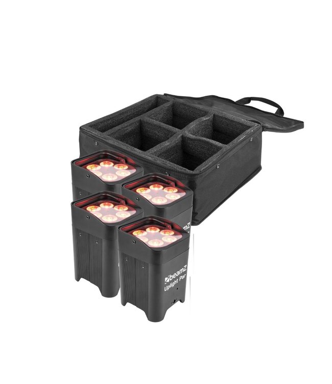 Beamz BBP96 Uplight set 4x met tas