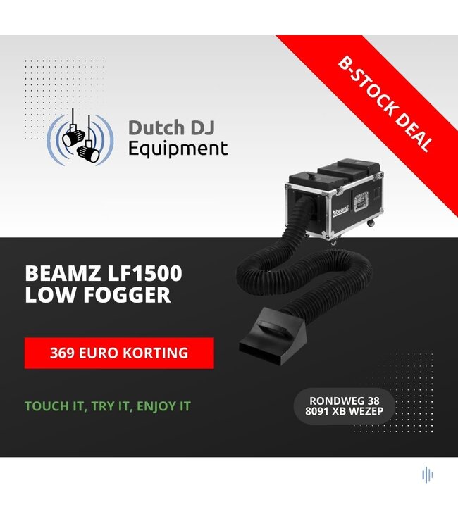 Beamz B-stock BeamZ LF1500 low fog rookmachine ultrasoon