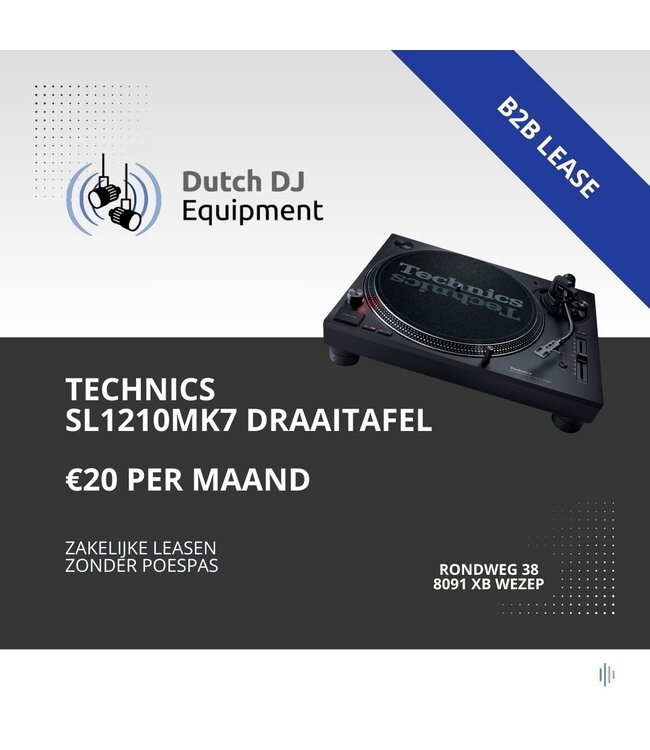 Technics Technics SL-1210 MK7 draaitafel B2B zakelijke lease - Levering na tekenen leasecontract