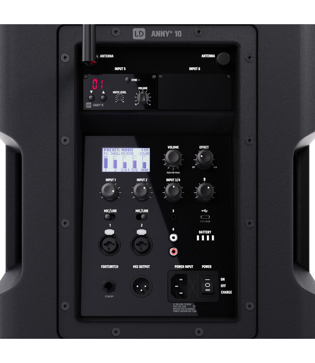 LD Systems ANNY® 10 BPH accu speaker met bluetooth en 1x headset