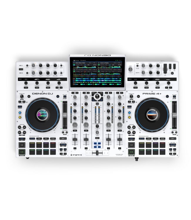 Denon Prime 4+ all-in-one DJcontroller limited WHITE edition