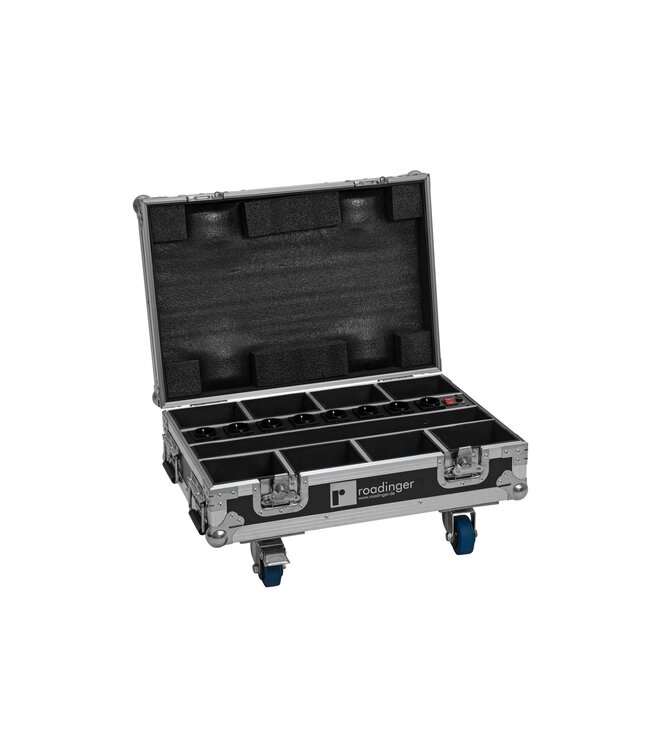 ROADINGER Flightcase 8x AKKU Mini IP UP-4 QCL Spot MK2 with charging function