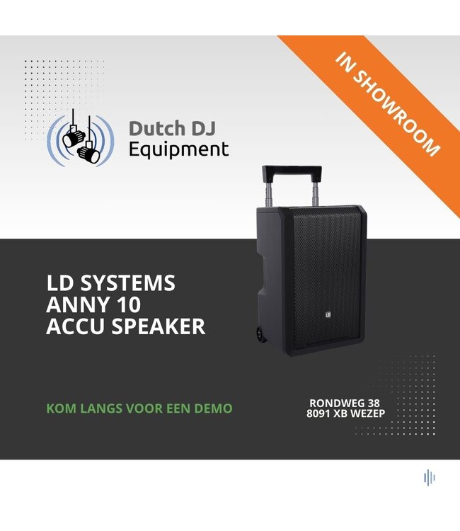 LD Systems ANNY® 10 accu speaker met blueooth met mixer