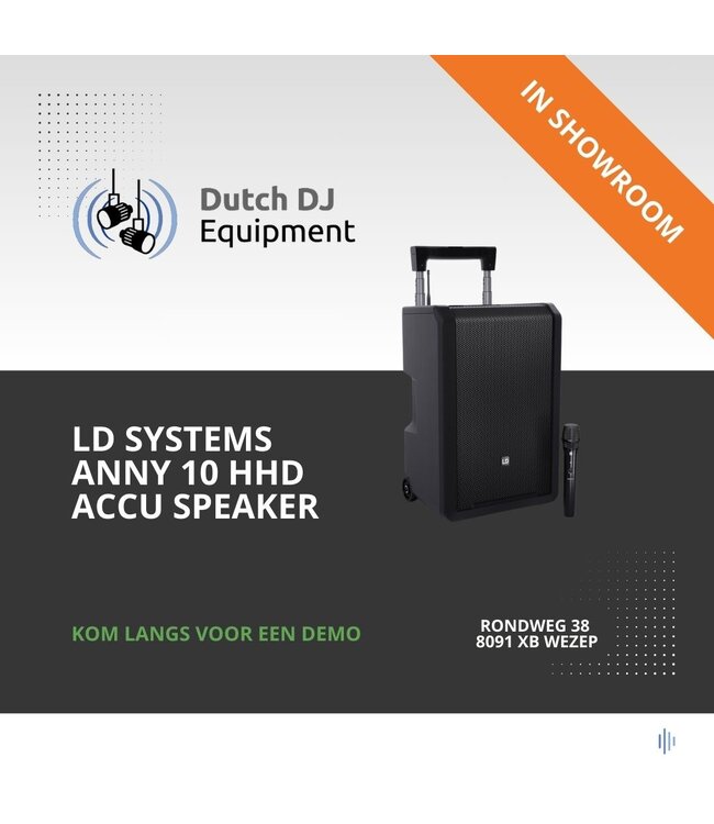 LD Systems ANNY® 10 HHD accu speaker met bluetooth en mixer