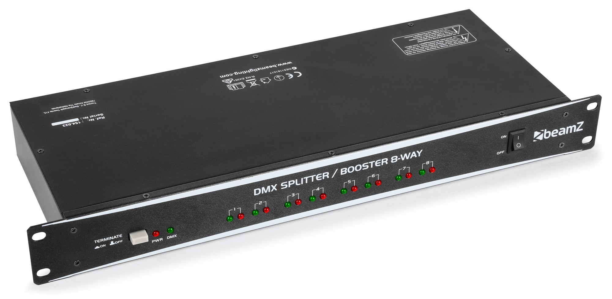 Beamz DMX8 Splitter / Booster 8-way