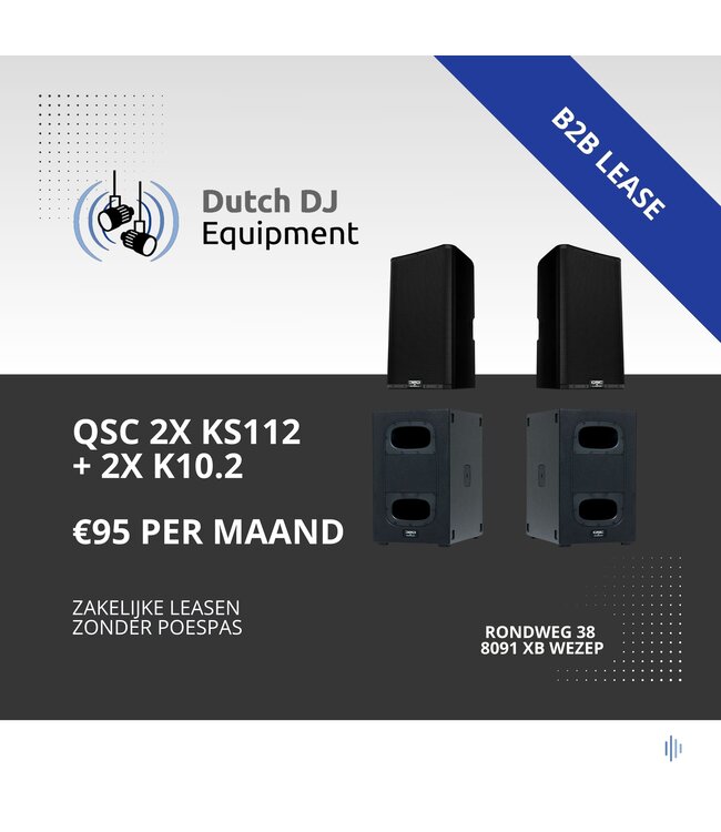 QSC QSC geluidsset 2x KS112 + K10.2  zakelijke lease - Levering na tekenen leasecontract