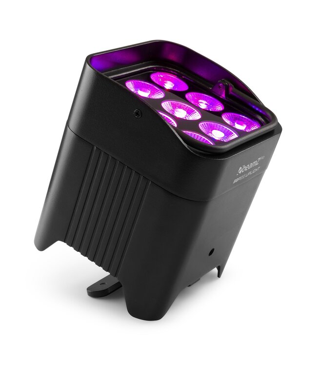 Beamz 8x BBP59 accu uplight SET in flightcase