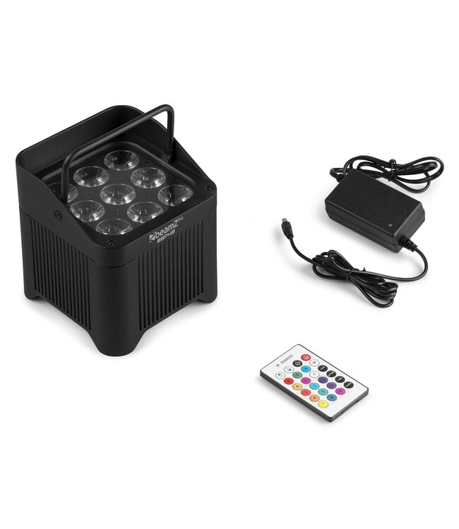 Beamz 8x BBP48 accu uplight in flightcase