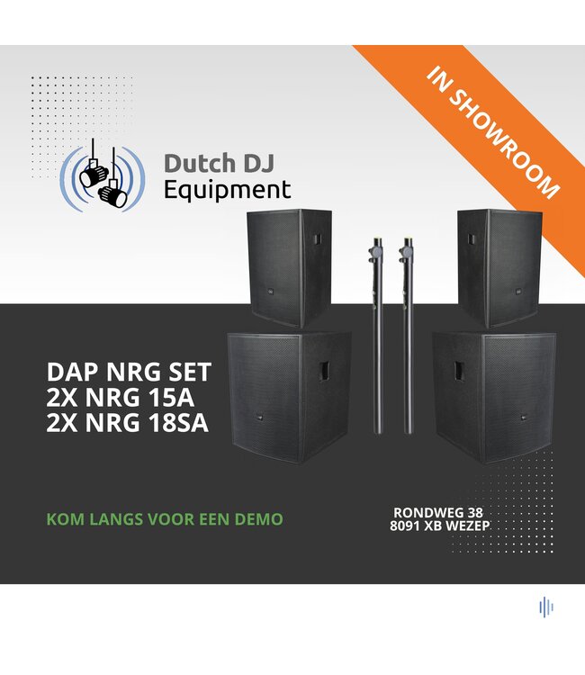 DAP DAP NRG geluidsset: 2x NRG-15A + 2x NRG-18SA