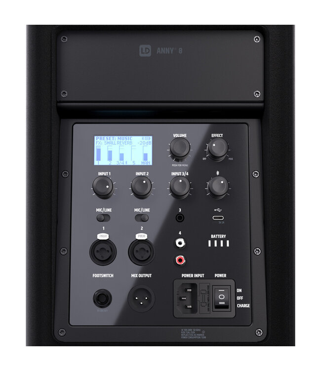 LD Systems ANNY 8 accu speaker stage black