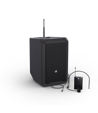 LD Systems ANNY 8 BPH 8 Inch Draagbare Accu Speaker met draadloze headset en Bodypack Stage black