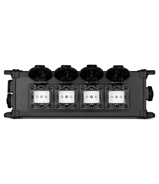 PD-connex PSB45 Power Splitter Box P-Con TR IN/OUT met  4x shuko