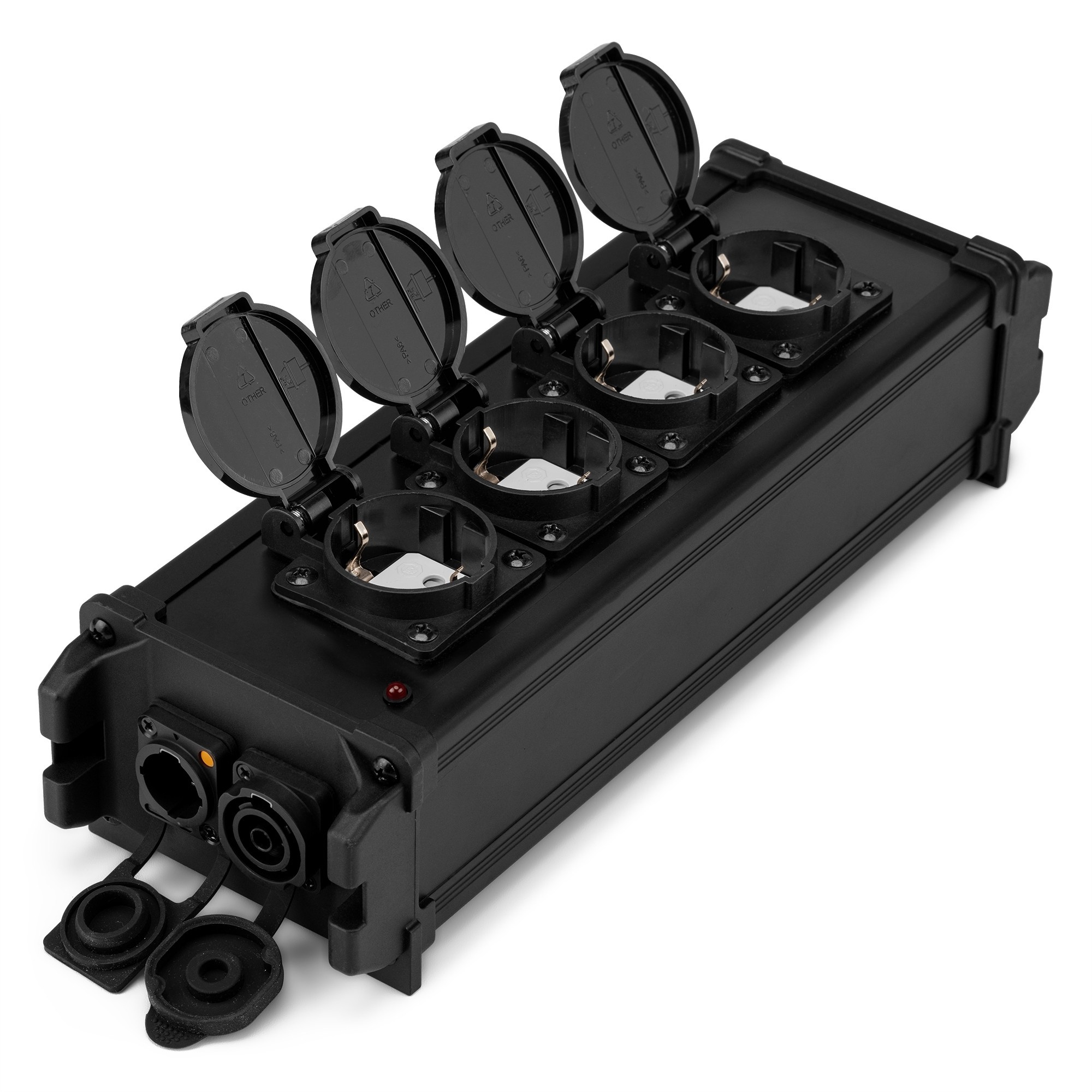 PD-Connex PSB45 Power Splitter Box P-Con TR IN/OUT met 4x shuko