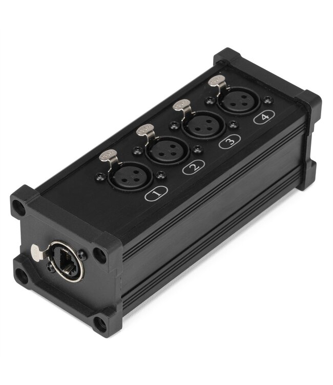 PD-connex CX187 RJ45 to 4x XLR 3 pins Splitter Box