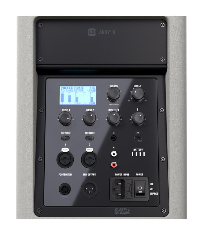 LD Systems ANNY 8 accu speaker Urban Grey