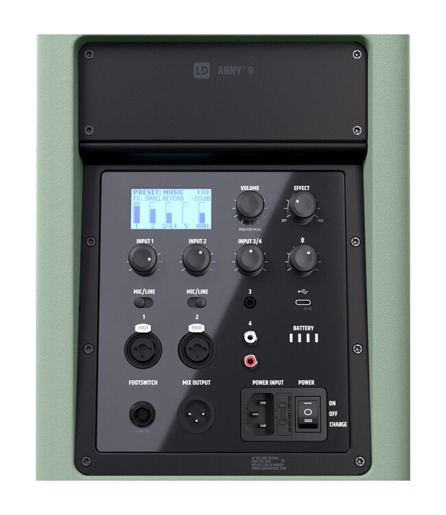 LD Systems ANNY 8 accu speaker Adventure Green