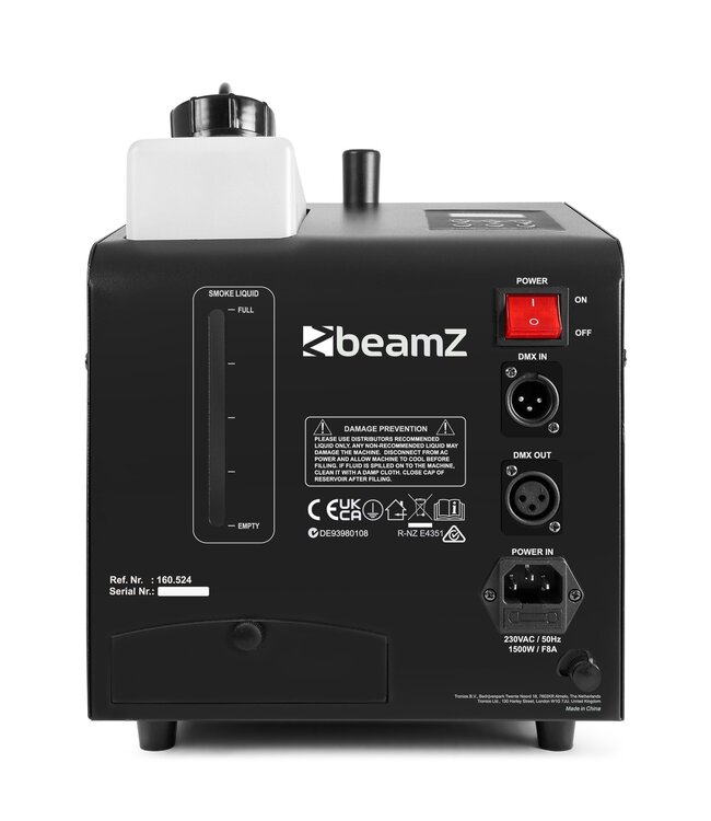 Beamz SB1500LED rook en bellenblaasmachine