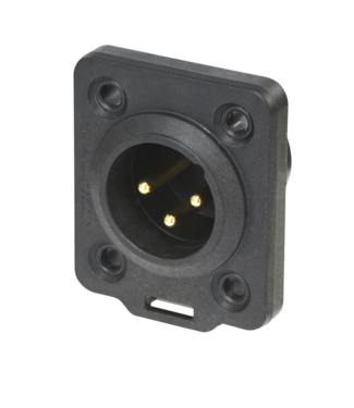 Neutrik Neutrik XLR 3P Chassis male inbouwplug Neutrik Neutrik XLR 3P Chassis male inbouwplug
