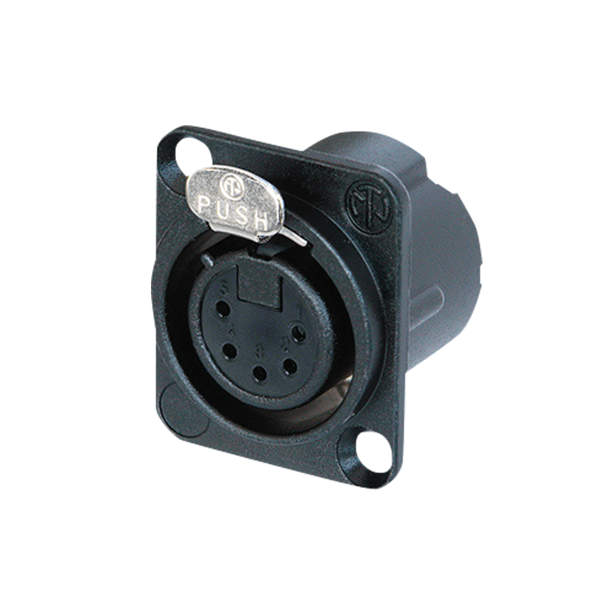 Neutrik Neutrik XLR 5 Chassis male inbouwplug met vergendeling