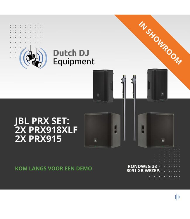 JBL PRX Impact set complete geluidsset 2x PRX915 + 2x PRX918XLF