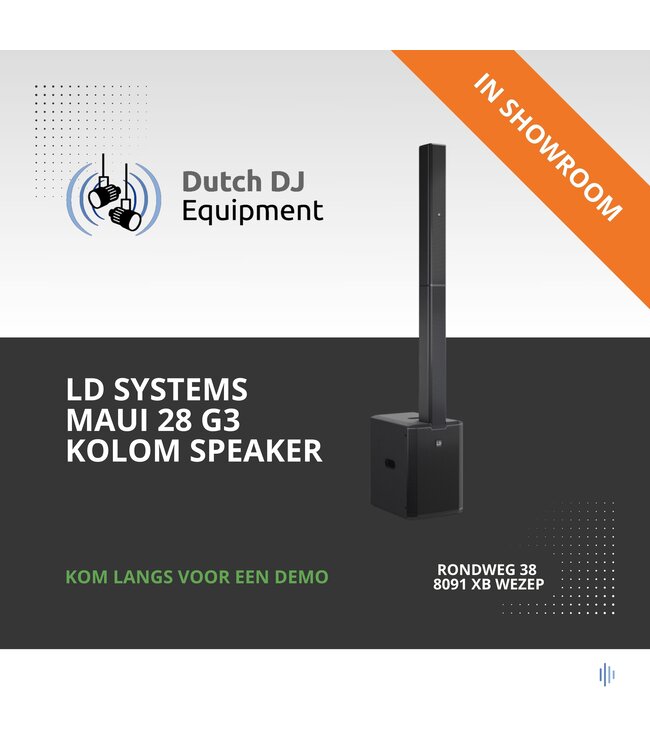 LD systems MAUI 28 G3 Compact actieve Kolom speaker met bluetooth zwart/wit
