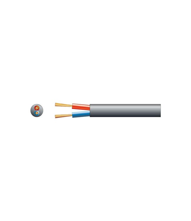PD-Connex speaker kabel 2 x 2.5mm² 100 meter installatiekabel zwart